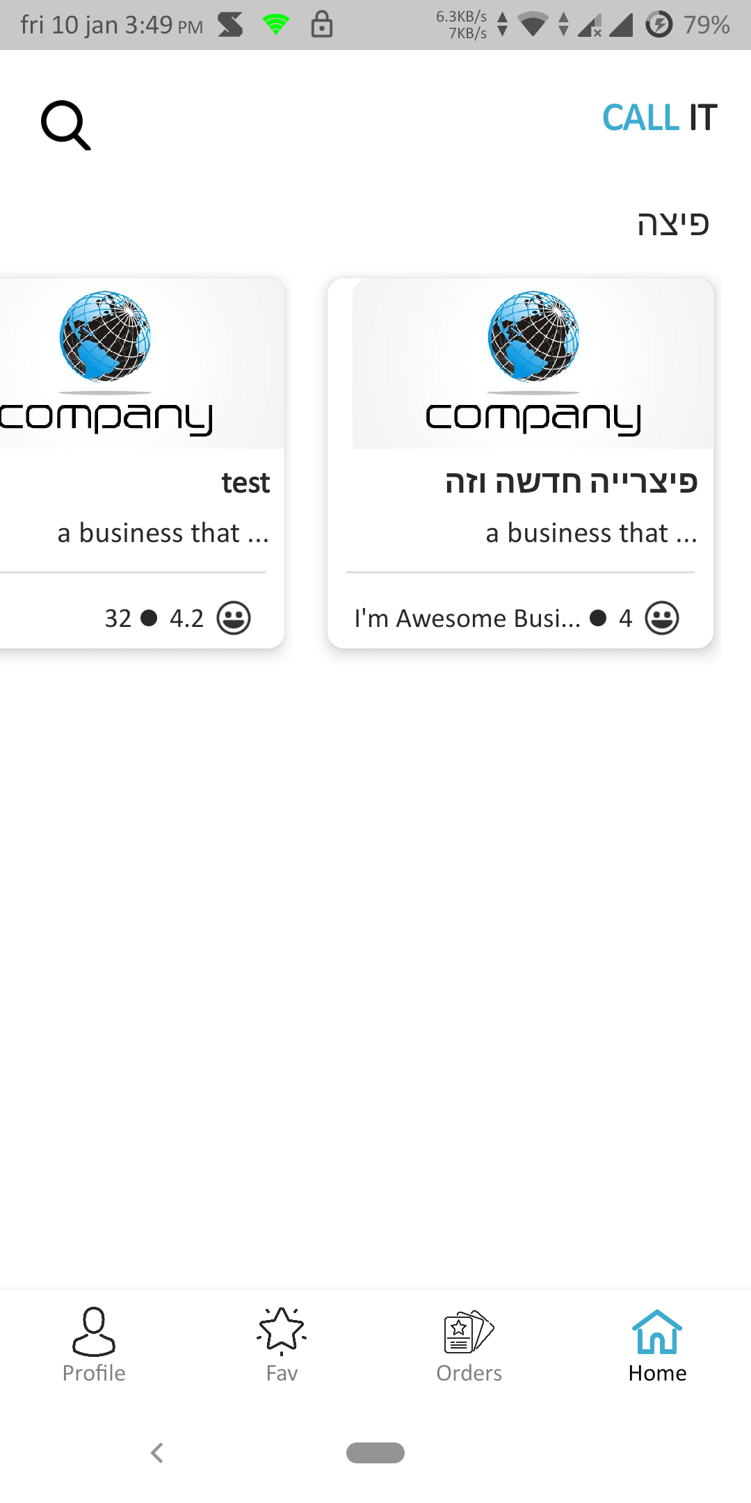 callit food delivery app react native android ios marvytech