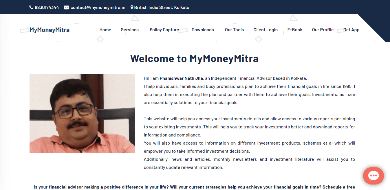 mymoneymitra marvytech website development financial website